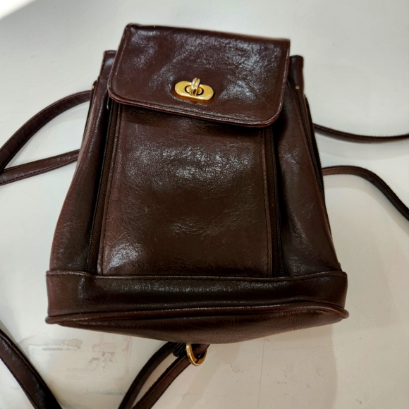 Brown Leather Backpack - Picture 1 of 4
